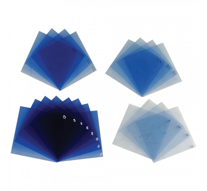 Комплект компенсационных пленочных фильтров, голубые Dedolight DGB4008