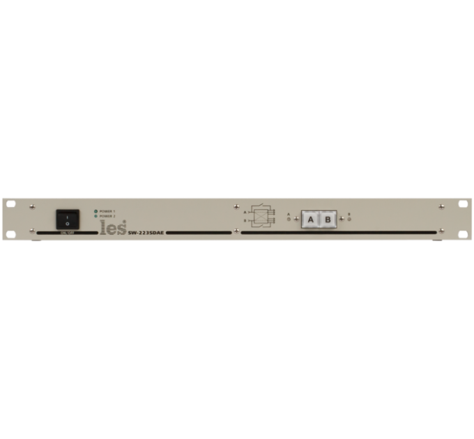 Les SW-223SDAE Коммутатор резерва 2 в 1 для SD-SDI и DVB-ASI сигналов. 3 мастер выхода, 3 предпросмотра. Управление с лицевой панели, по Ethernet и GPI, релейный обход, 2 БП.
