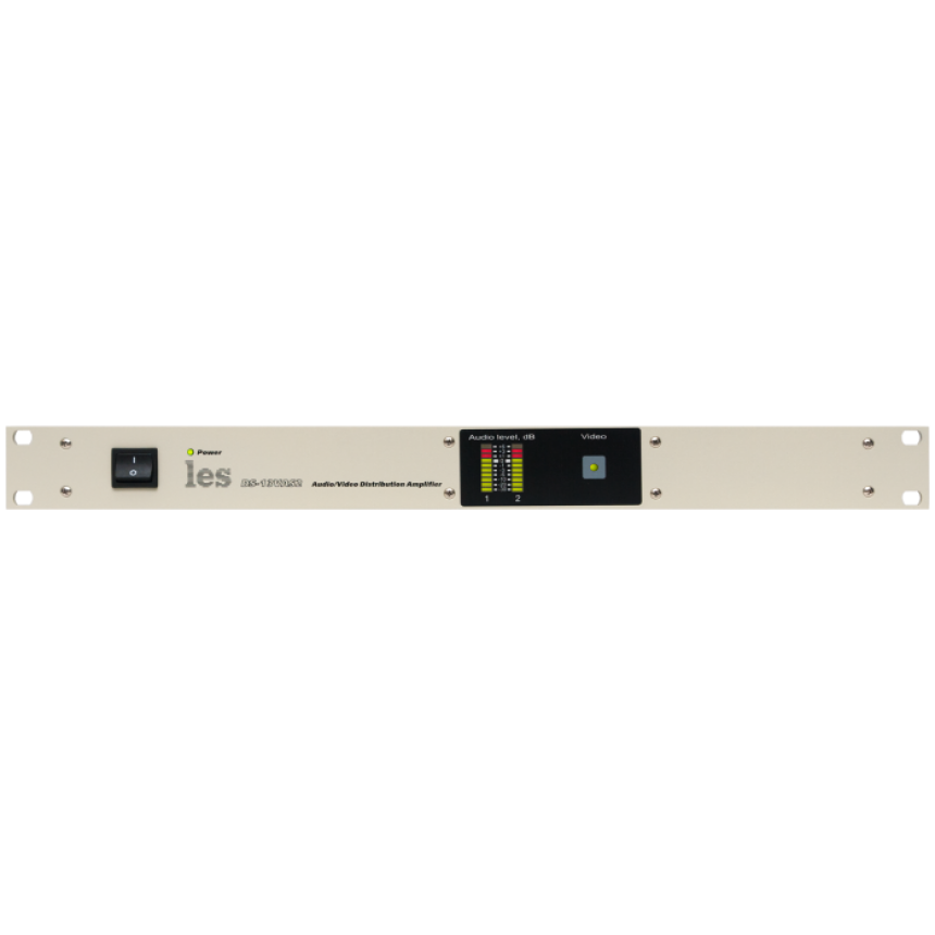 Усилитель-распределитель Les DS-13VAS2 1 в 3 композитных видео и симметричных стерео звуковых сигналов с индикатором уровня звука