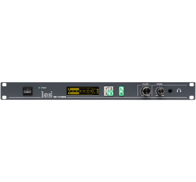 Les DS-112HAS Устройство управления уровнем звука на внешних контрольных мониторах с индикатором уровня и изменяемой задержкой. Входные сигналы - HD/SD-SDI.