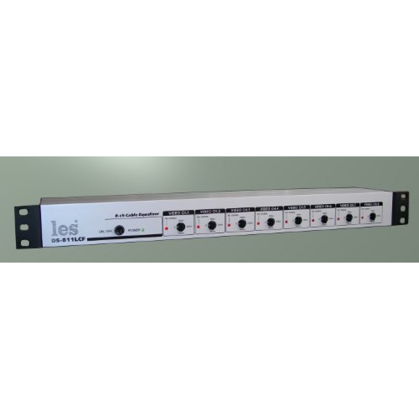 Les DS-811LCF 8 канальный кабельный корректор. Коррекция длины кабеля до 300 м.