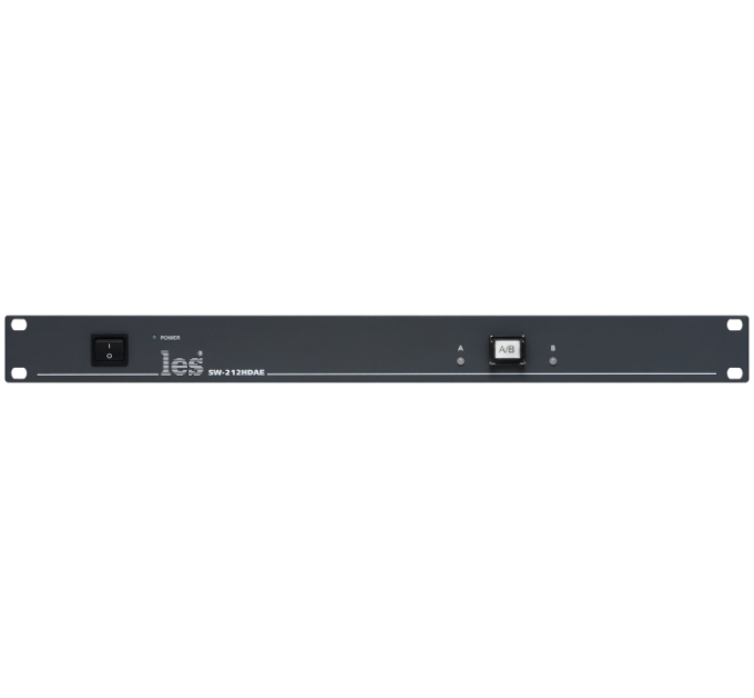 Les SW-212HDAE Коммутатор резерва 2 в 1 для 3G/HD/SD-SDI и DVB-ASI сигналов. Управление c лицевой панели, по Ethernet и GPI, релейный обход.