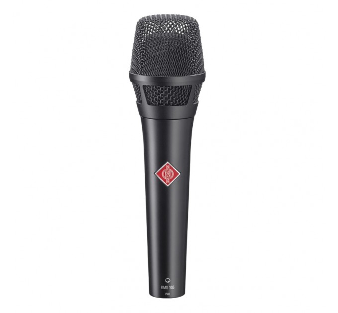 Суперкардиоидный конденсаторный ручной микрофон Neumann KMS 105 BK, черного цвета
