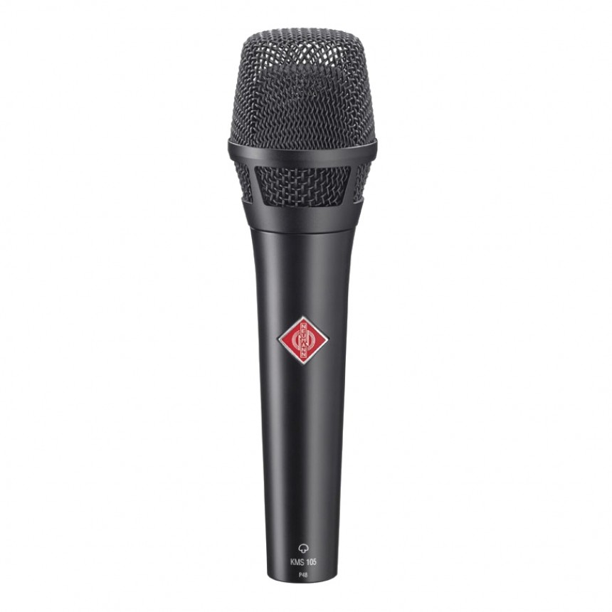Суперкардиоидный конденсаторный ручной микрофон Neumann KMS 105 BK, черного цвета