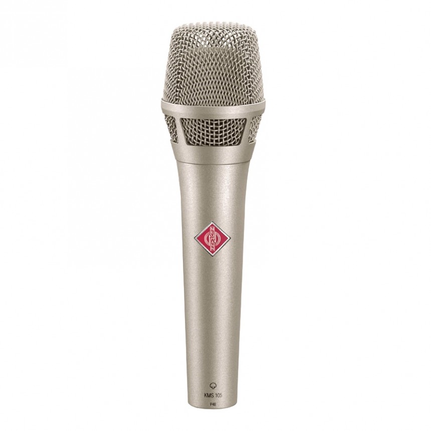 Суперкардиоидный конденсаторный ручной микрофон Neumann KMS 105, никелевого цвета