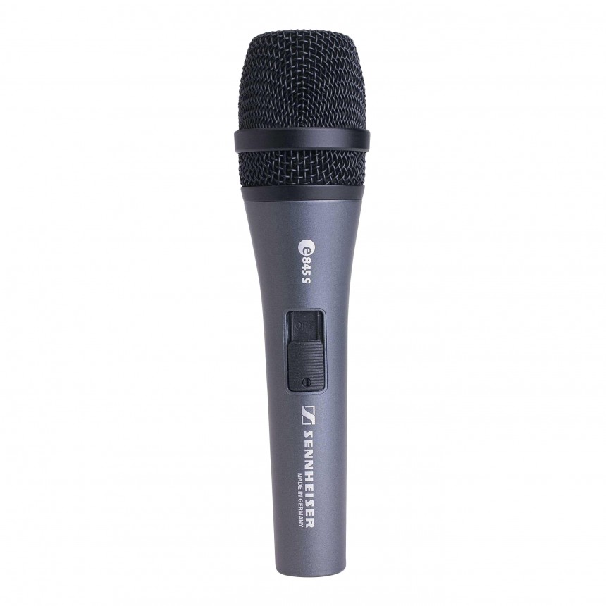 Динамический суперкардиоидный вокальный микрофон Sennheiser E 845-S с выключателем звука