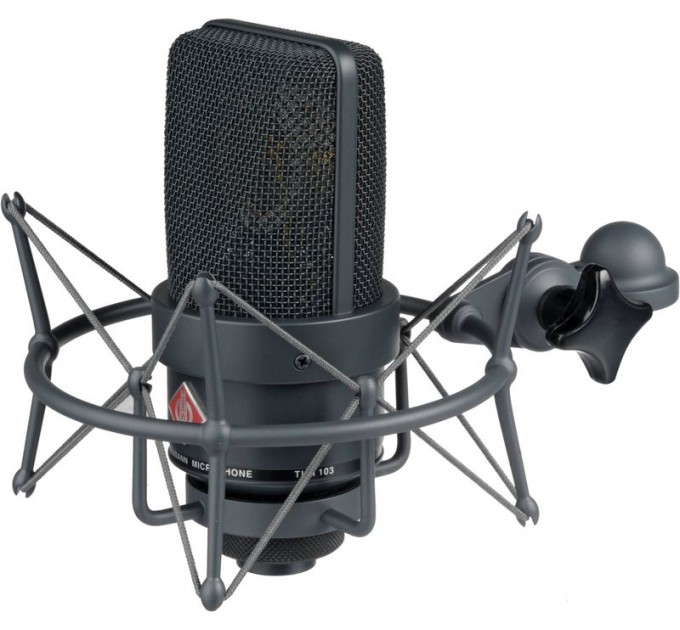 Комплект из двух кардиоидных конденсаторных микрофонов Neumann TLM 103 MT STEREO SET с большой диафрагмой, черного цвета