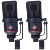 Комплект из двух студийных многонаправленных конденсаторных микрофонов Neumann TLM 170 R MT STEREO SET с большой диафрагмой и амортизатором, черного цвета