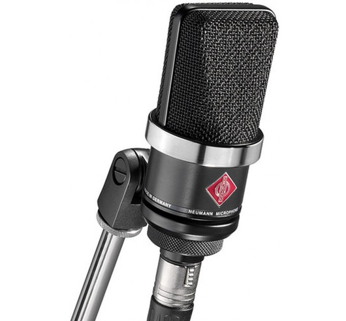 Кардиоидный конденсаторный микрофон Neumann TLM 102 BK STUDIO SET с большой диафрагмой и амортизатором, черного цвета