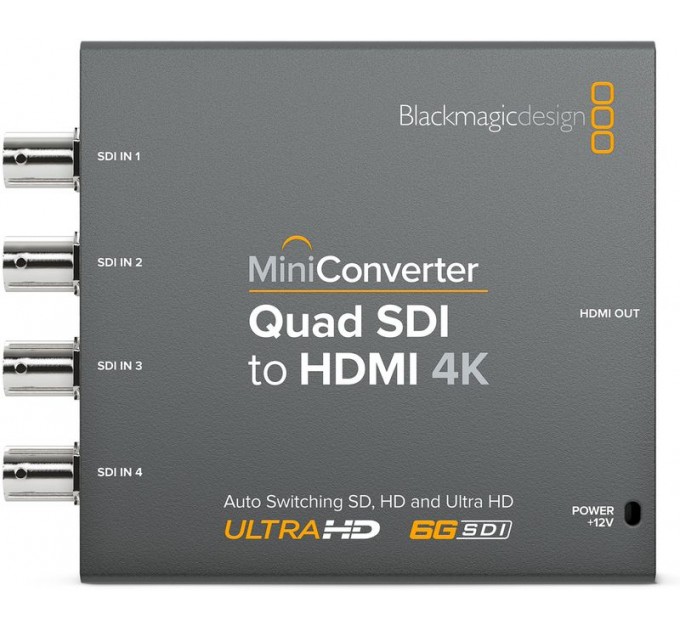 Мини-конвертер Blackmagic Mini Converter Quad SDI to HDMI 4K