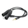 Hollyland кабель-адаптер Jack 3.5мм TRS - 2 XLRF 3pin, 0.5м
