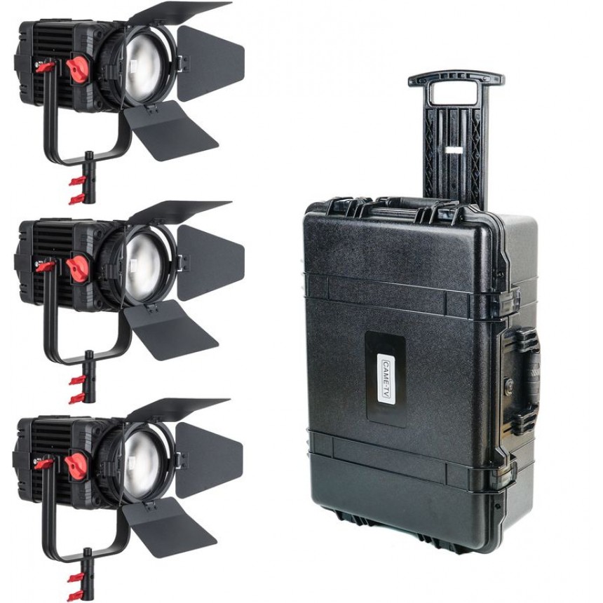Комплект из трех светодиодных осветительных приборов Boltzen 150W Daylight Fresnel 3-Light Kit от CAME-TV