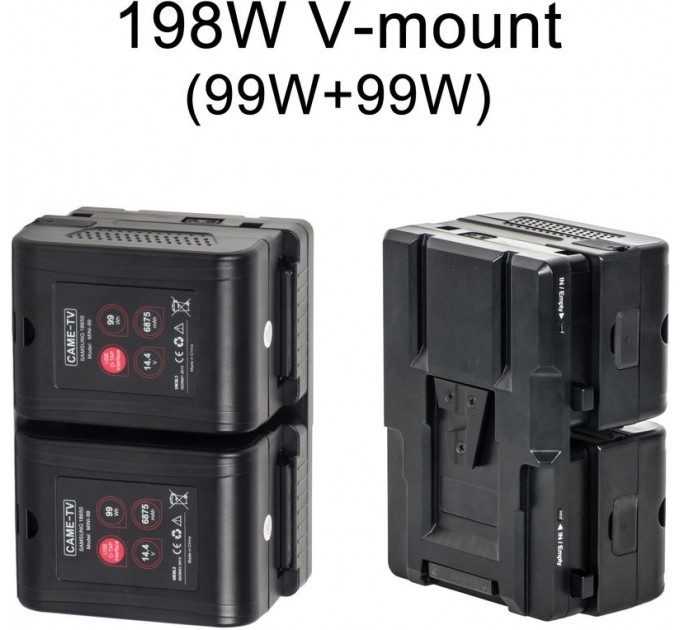 Плата бесперебойного питания с двумя аккумуляторами Redundant Dual V-Mount Battery Plate with 2 x Mini-99 Batteries Kit от CAME-TV