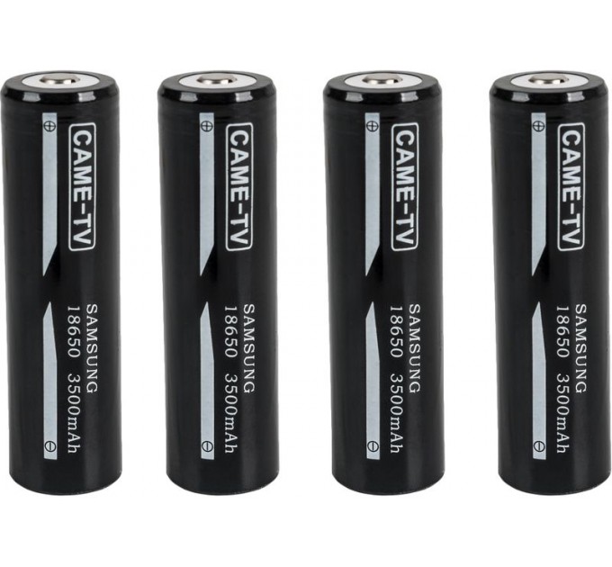 Комплект из четырех аккумуляторов и зарядного устройства 18650 Battery 4-Pack with Quad Charger от CAME-TV
