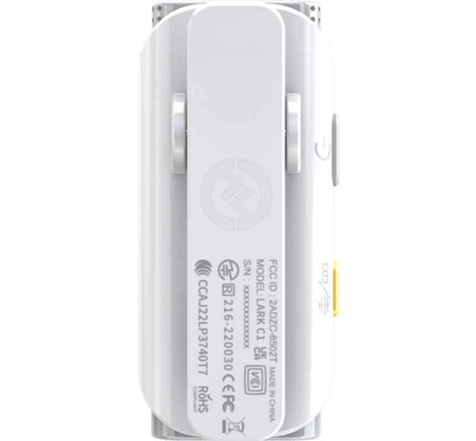 Беспроводной петличный микрофон Hollyland Lark C1 DUO c Lightning разъемом для iOS устройств (Белый, 2,4 ГГц)