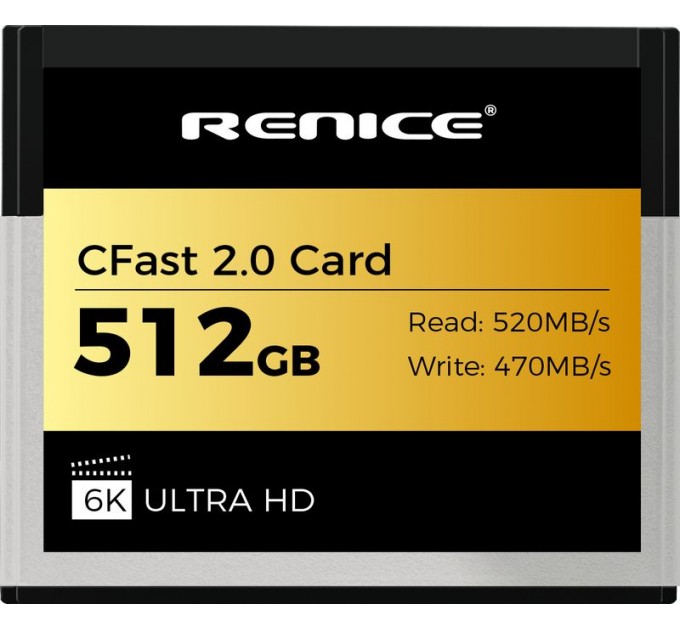 Карта памяти Renice X5D SATAIII CFast 2.0 емкостью 512GB