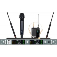 Беспроводная двухканальная микрофонная система UHF с технологией True Diversity ACEMIC G4 (610-698 МГц)