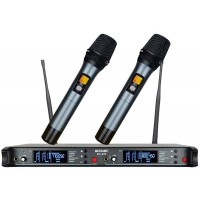 Беспроводная двухканальная микрофонная система UHF с технологией True Diversity ACEMIC EU-870 (600-928 МГц) в зависимости от региона