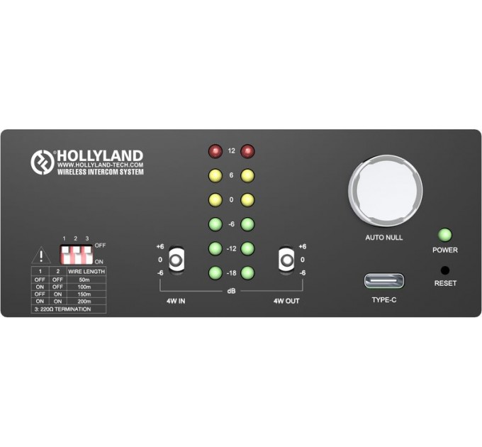 2/4 - проводной преобразователь Hollyland 2/4 Wire Converter для систем внутренней связи